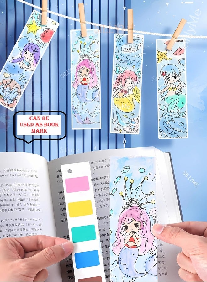 SILLYME 2pcs Pocket Painting Book Kit with Color on Each Sheet - Water Coloring Books for Kids - Each Activity Book has 12 Sheets and 1 Paint Brush - Birthday Gifts for Girls Boys - Image 3